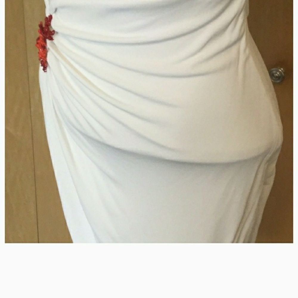 Roberto Cavalli viscose jersey white draped Dress - Picture 7 of 7